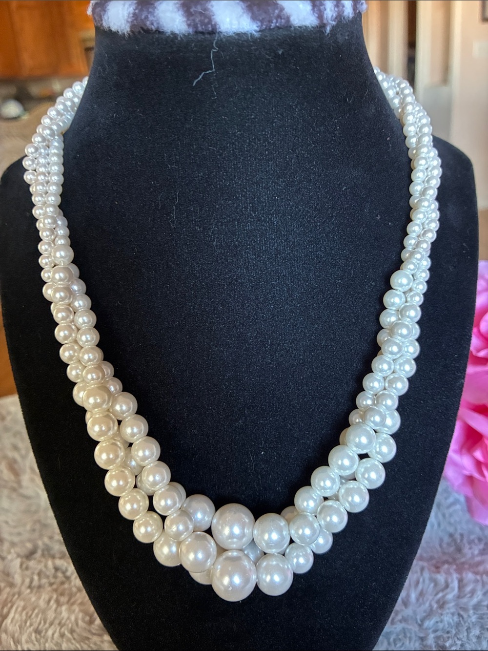Classic White Pearl Multi-Strand Necklace